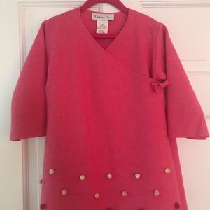 Girls, pink tie-wrap Christian Dior dress